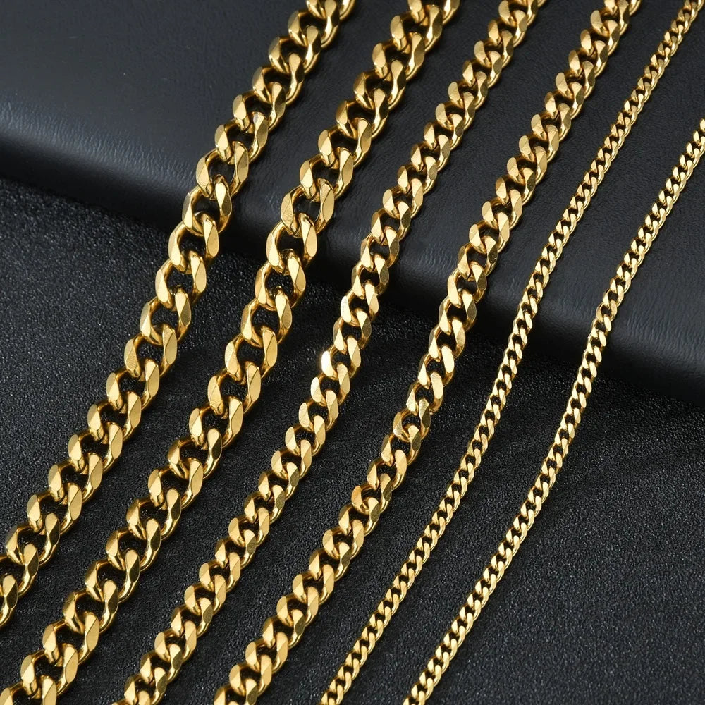 Stainless Steel Curb Cuban Necklaces - Vélanoworld