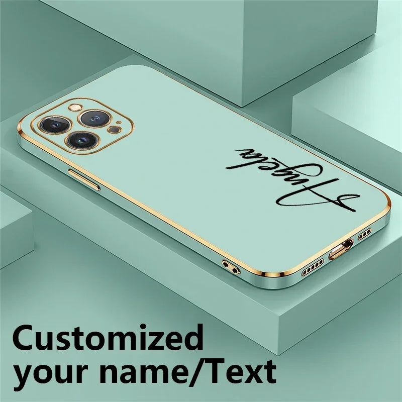 Personalised Name Case – Custom Plated Silicone Cover for iPhone - Vélanoworld