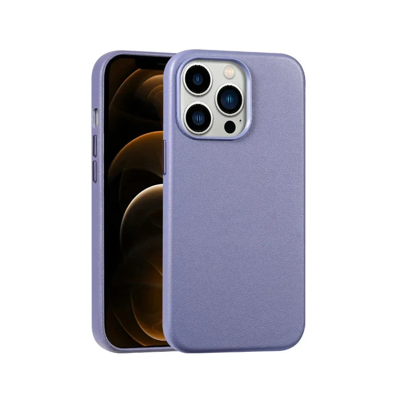 MagSafe Natural Leather iPhone Case - Vélanoworld