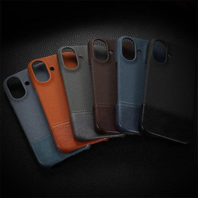 Luxury Linen Leather iPhone Case - Vélanoworld