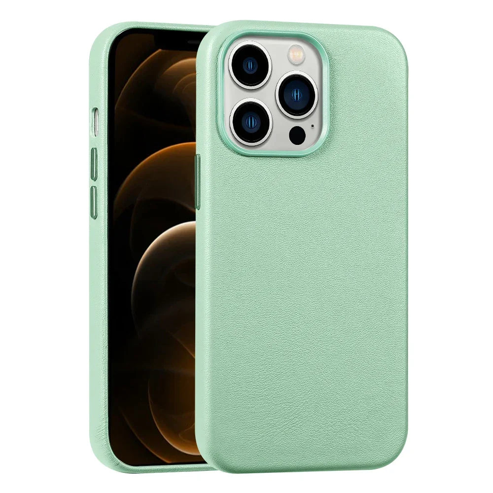 MagSafe Natural Leather iPhone Case - Vélanoworld
