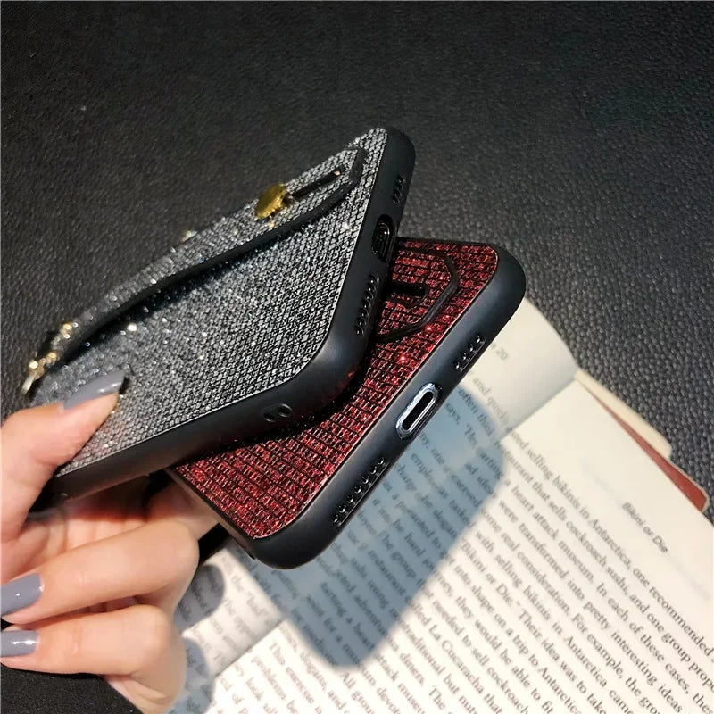 Glitter Phone Case with Ring Holder - Vélanoworld