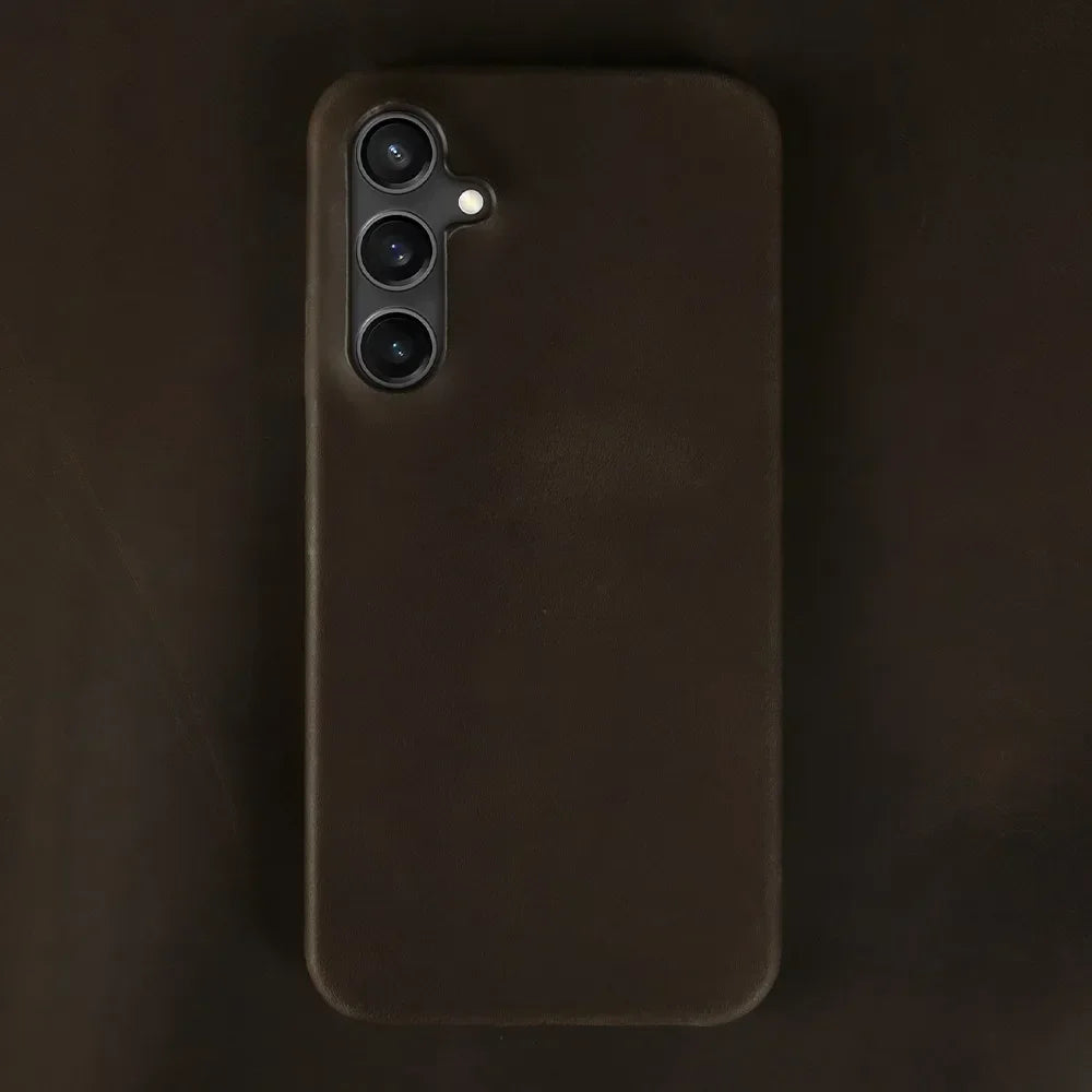 Genuine Leather Case for Samsung Galaxy – Retro Protective Cover - Vélanoworld