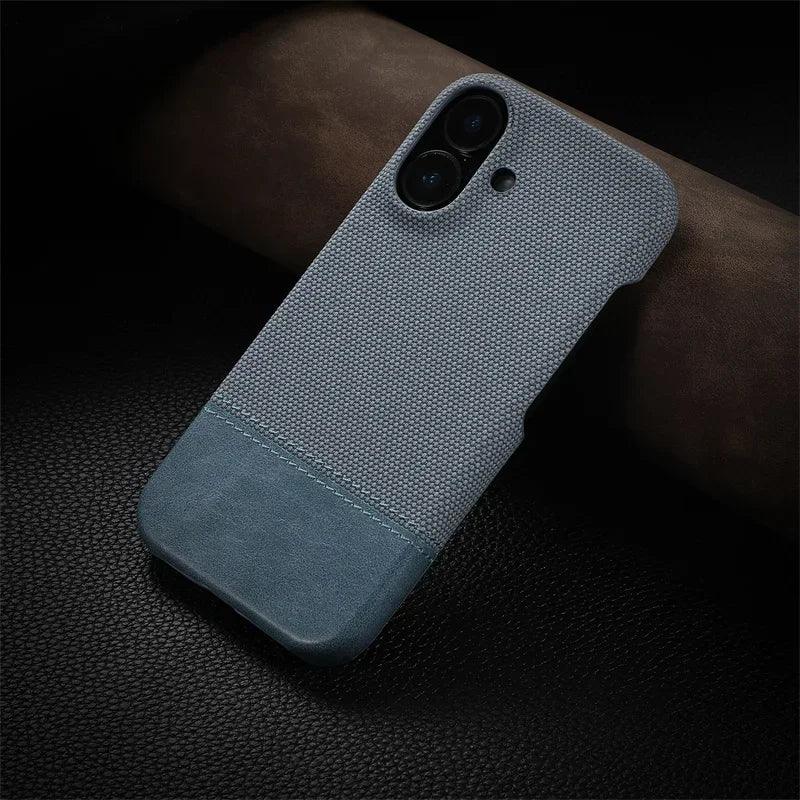 Luxury Linen Leather iPhone Case - Vélanoworld