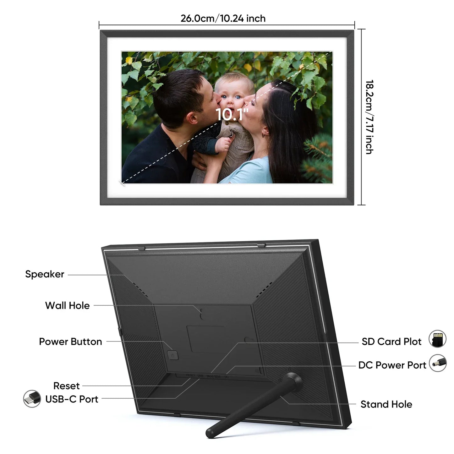 ARZOPA 10.1 Inch Smart WiFi Digital Picture Frame