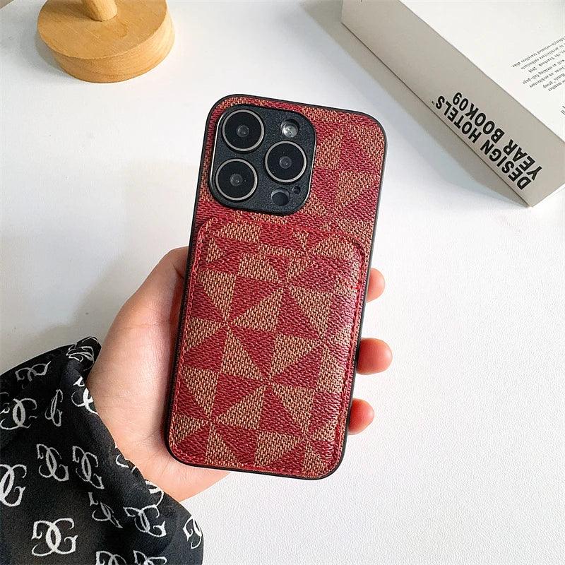 Leather iPhone Case with Card Holder - Vélanoworld