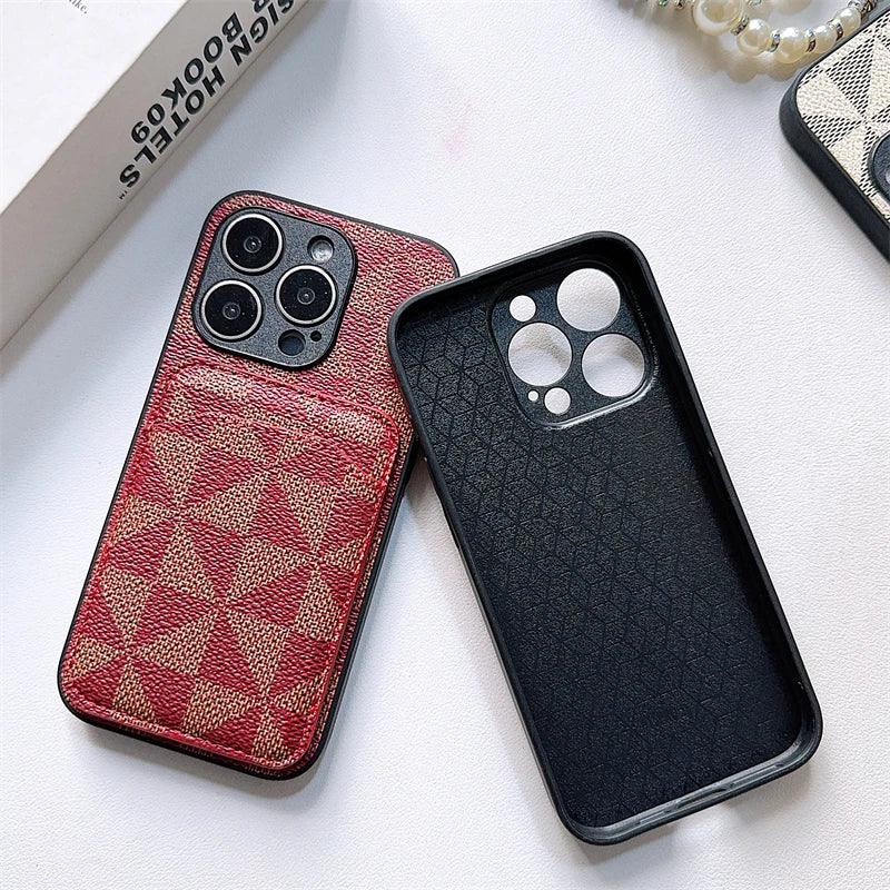 Leather iPhone Case with Card Holder - Vélanoworld