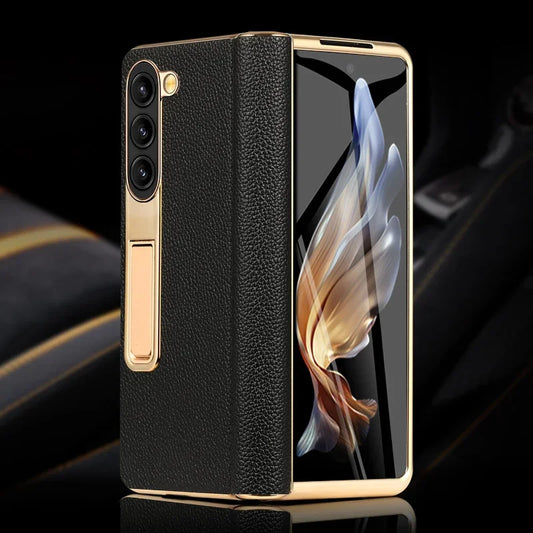 Premium Cowhide Leather Samsung Galaxy Z Fold Case - Vélanoworld