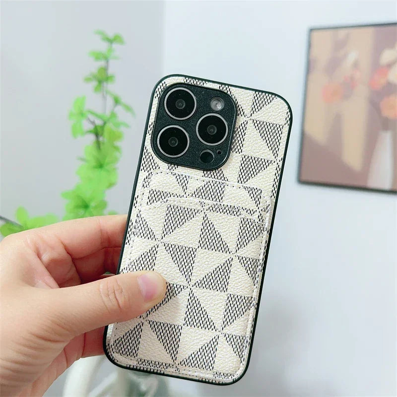 Leather iPhone Case with Card Holder - Vélanoworld