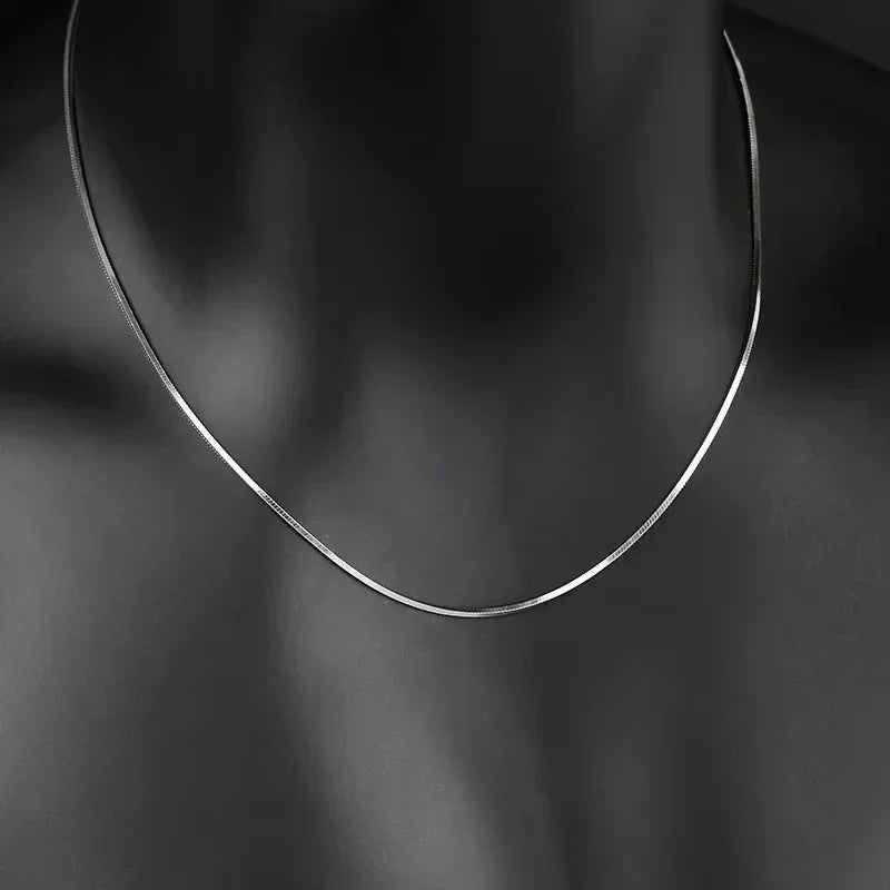 1.2mm Square Snake Chain Necklace - Vélanoworld