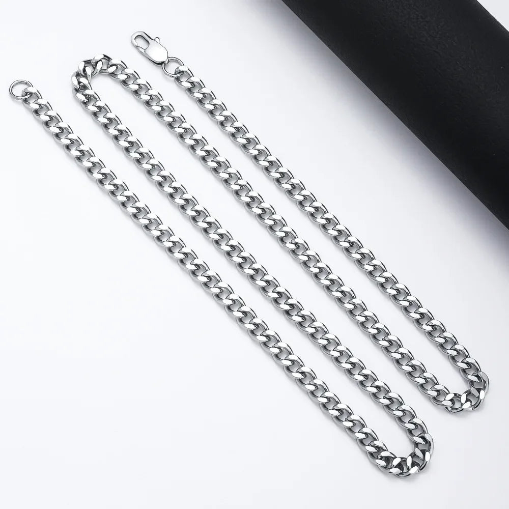 Punk Stainless Steel Curb Cuban Necklaces - Vélanoworld