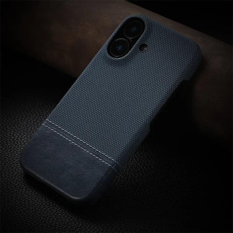 Luxury Linen Leather iPhone Case - Vélanoworld
