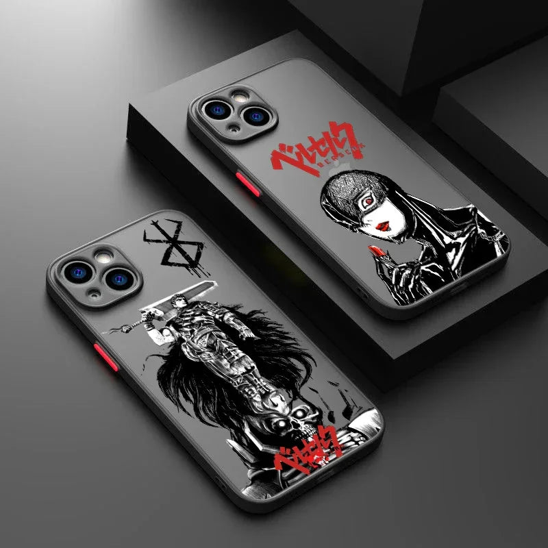 Berserk Frosted Matte Black Phone Case - Vélanoworld