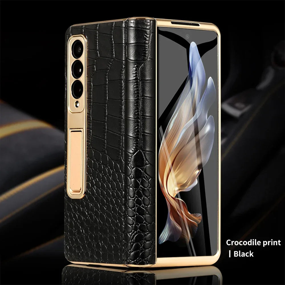 Premium Cowhide Leather Samsung Galaxy Z Fold Case - Vélanoworld