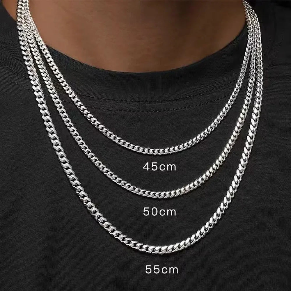 Punk Stainless Steel Curb Cuban Necklaces - Vélanoworld