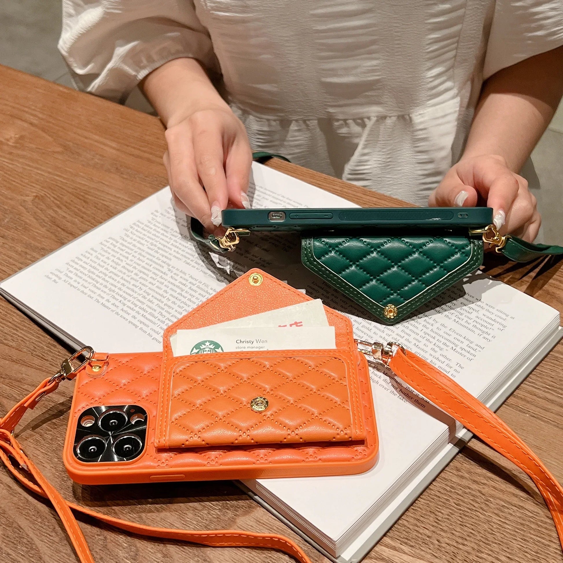 Luxury Leather iPhone Case with Wallet - Vélanoworld