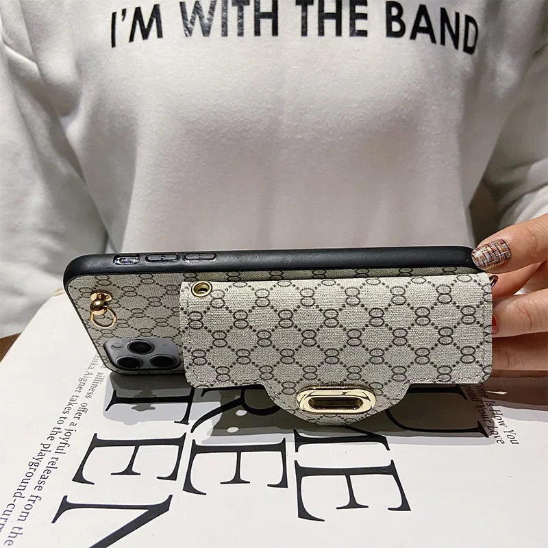 Luxury Fashion Leather Crossbody Wallet Phone Case - Vélanoworld