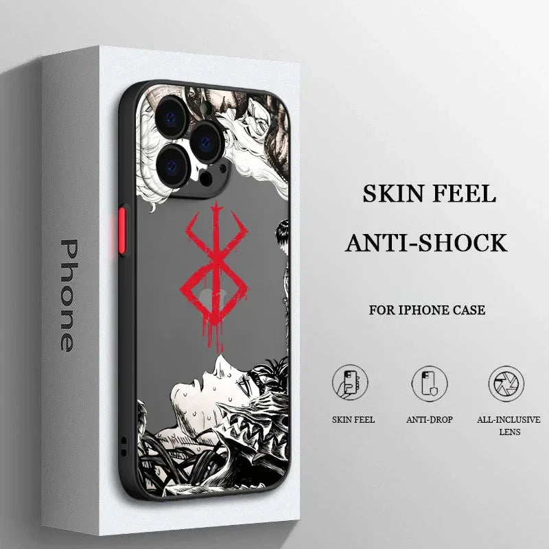 Berserk Frosted Matte Black Phone Case - Vélanoworld