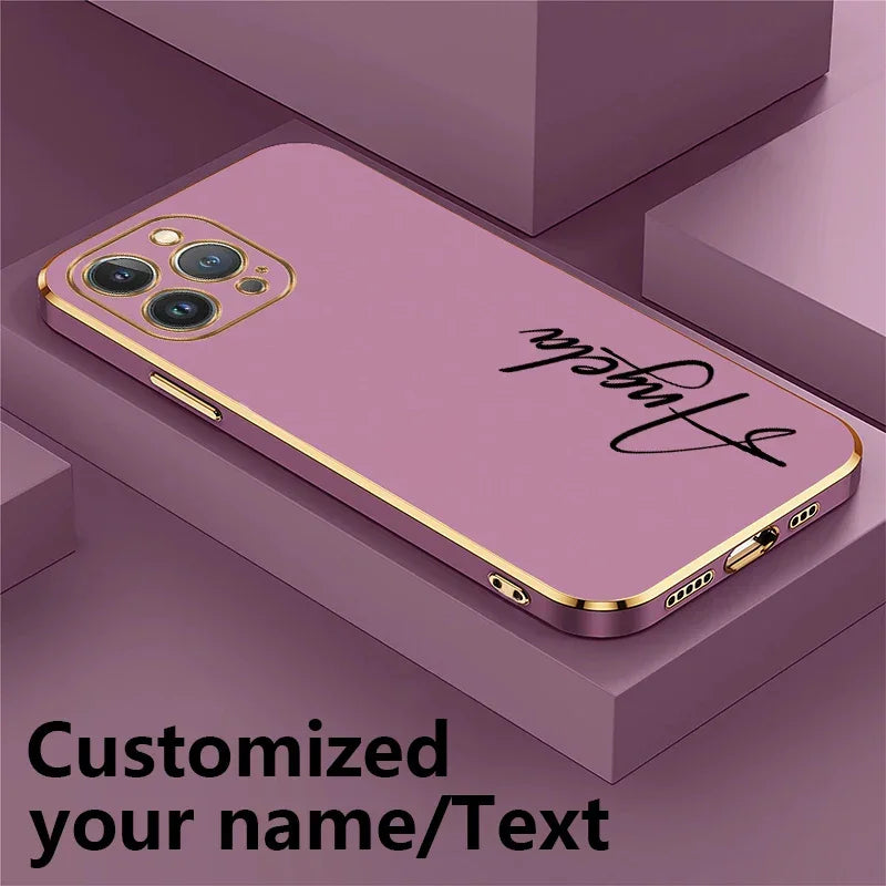 Personalised Name Case – Custom Plated Silicone Cover for iPhone - Vélanoworld