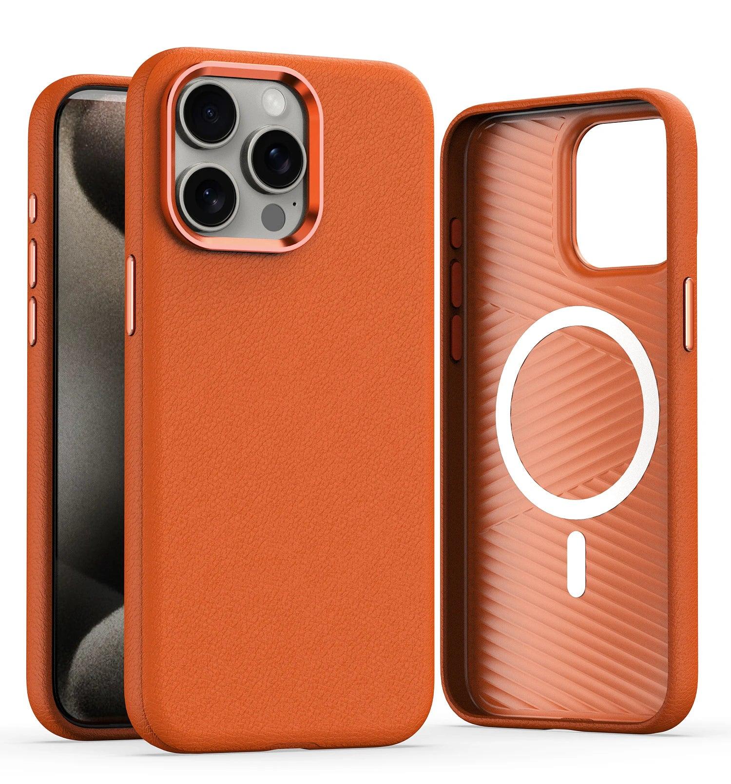 MagSafe Leather iPhone Case - Vélanoworld