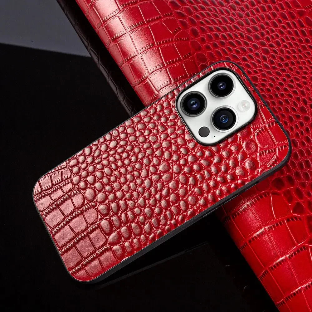 Premium Crocodile Genuine Leather iPhone Case - Vélanoworld