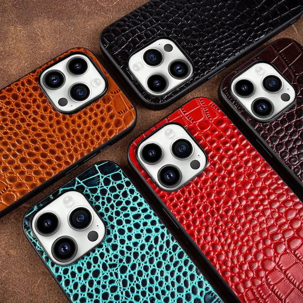 Premium Crocodile Genuine Leather iPhone Case - Vélanoworld