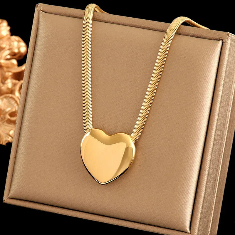 Stainless Steel Heart Pendant Necklace - Vélanoworld