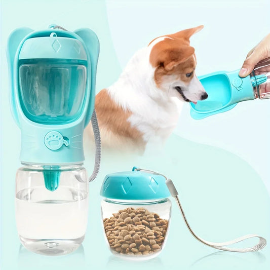 Portable Dog Water Bottle & Food Container