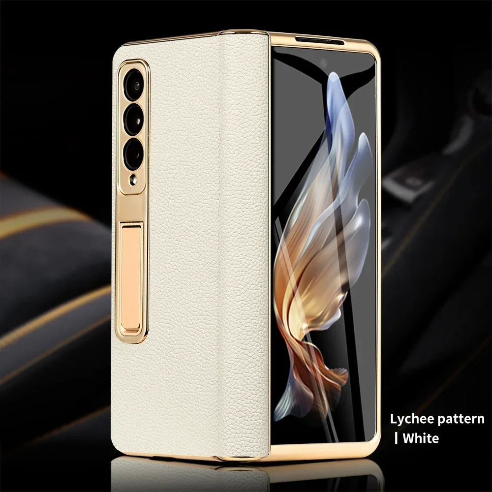 Premium Cowhide Leather Samsung Galaxy Z Fold Case - Vélanoworld