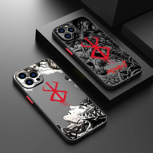 Berserk Frosted Matte Black Phone Case - Vélanoworld