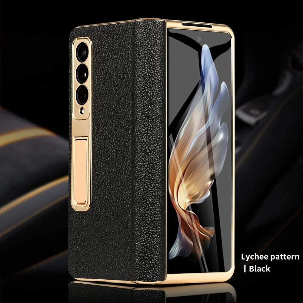 Premium Cowhide Leather Samsung Galaxy Z Fold Case - Vélanoworld