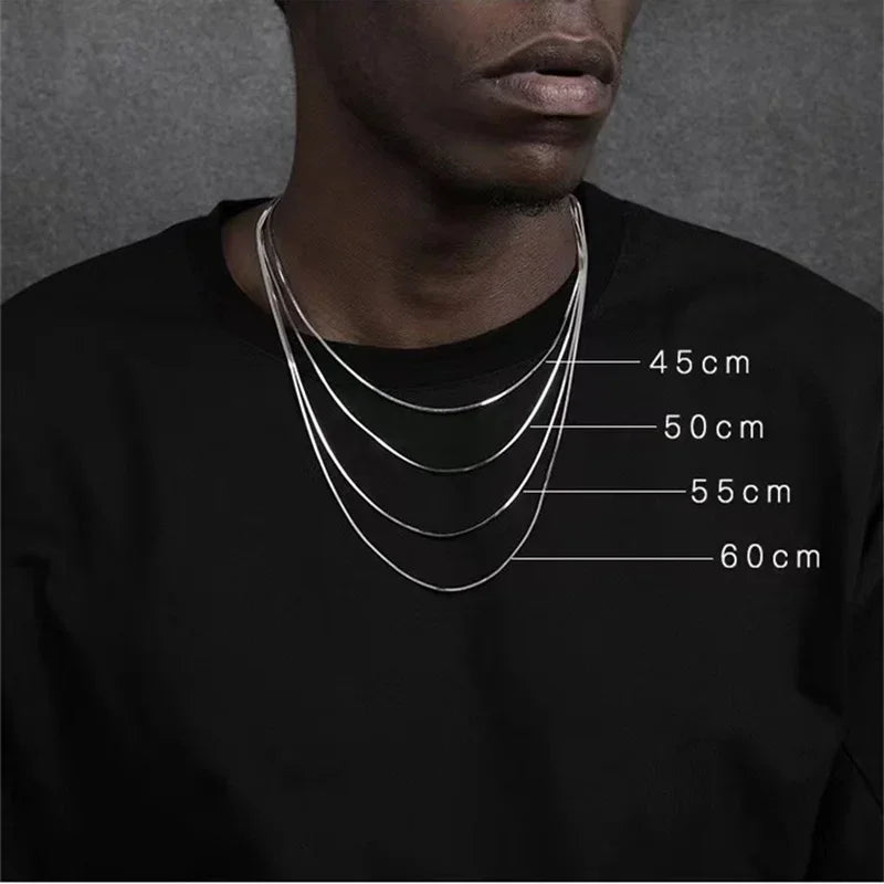 1.2mm Square Snake Chain Necklace - Vélanoworld