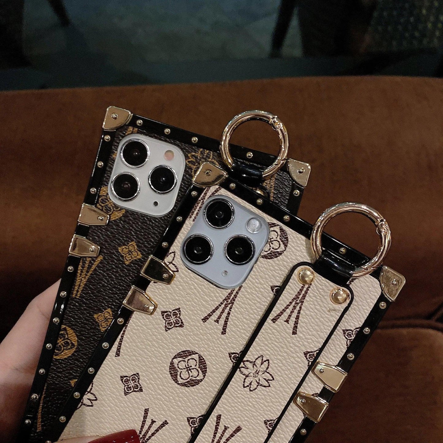 Luxury Leather Wrist Strap iPhone Case - Vélanoworld