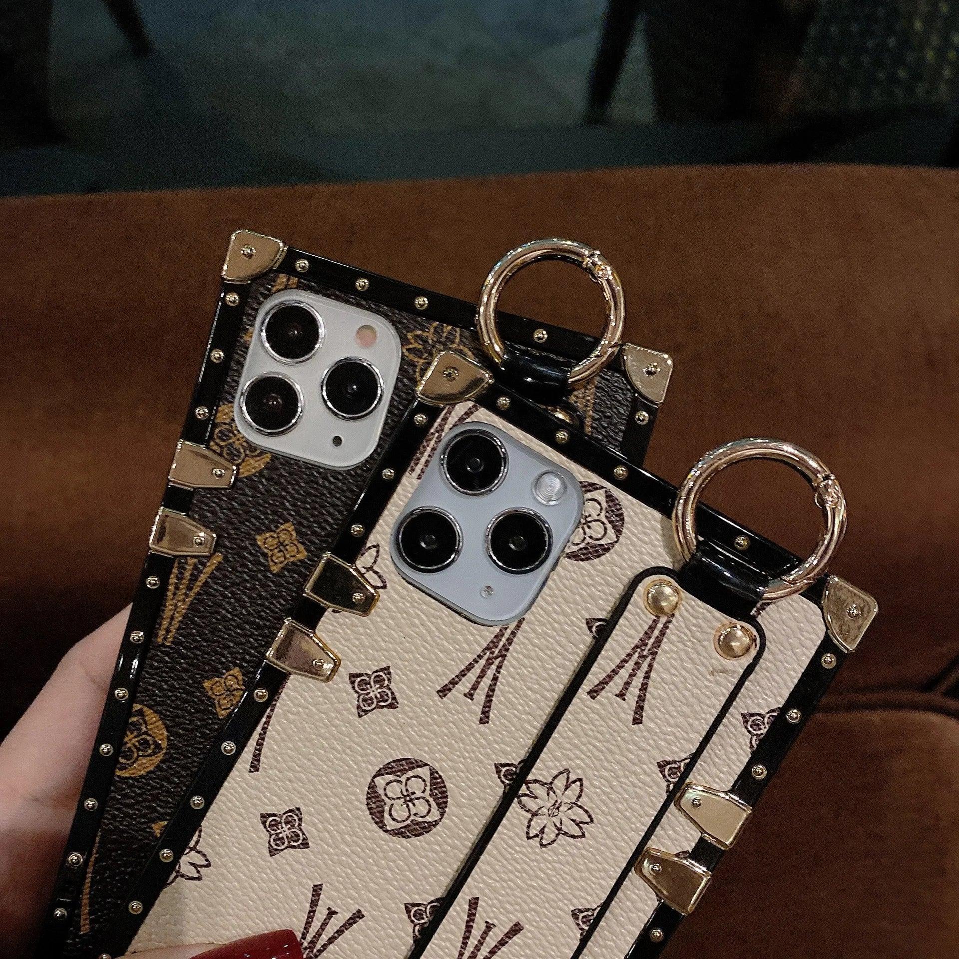 Luxury Leather Wrist Strap iPhone Case - Vélanoworld