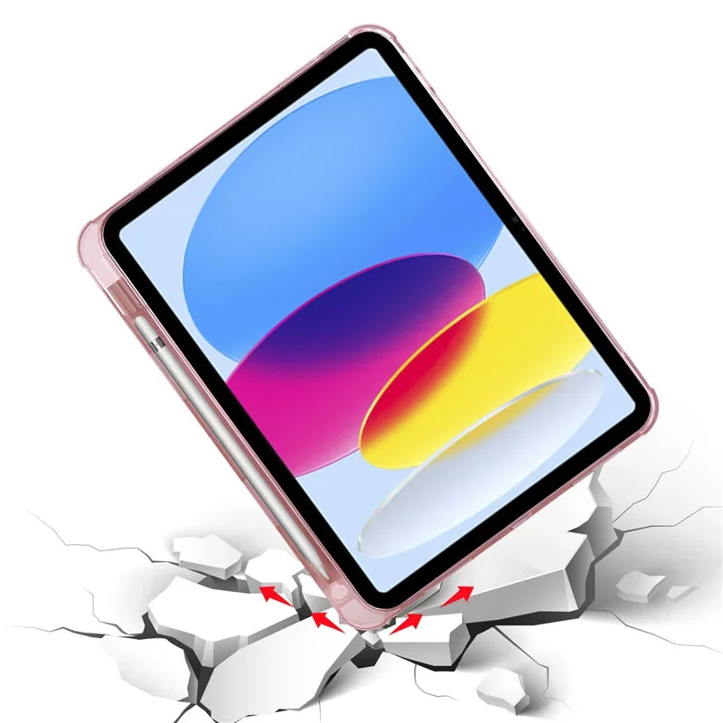 Leather Soft Back Fold Stand iPad Cover with Pen Holder - Vélanoworld