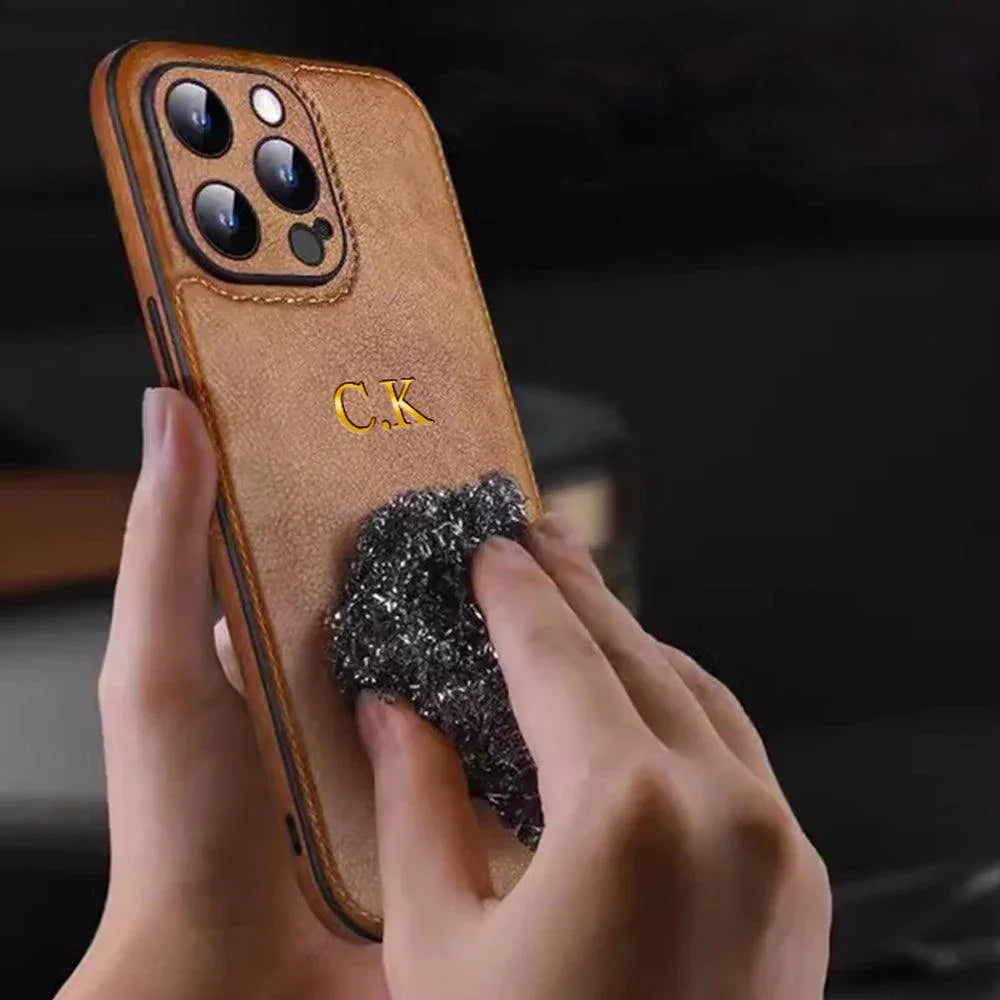 Leather Personalised iPhone Case - Vélanoworld