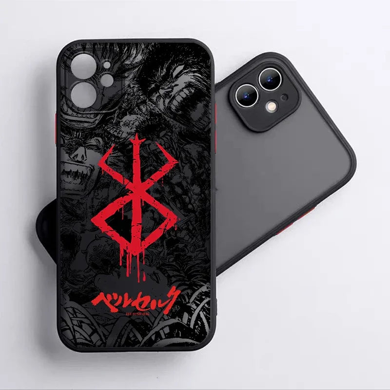 Berserk Frosted Matte Black Phone Case - Vélanoworld
