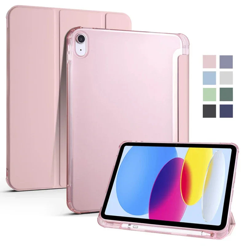 Leather Soft Back Fold Stand iPad Cover with Pen Holder - Vélanoworld