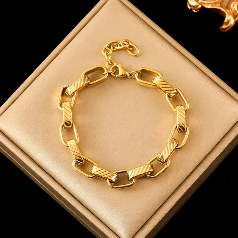 Stainless Steel Chain Link Bracelets - Vélanoworld