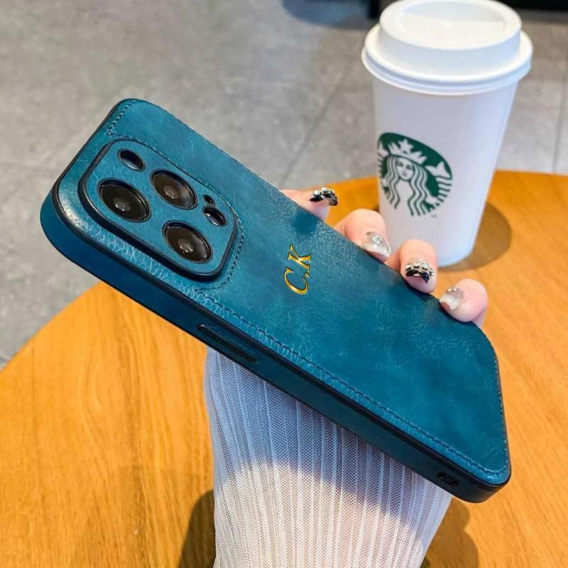 Leather Personalised iPhone Case - Vélanoworld