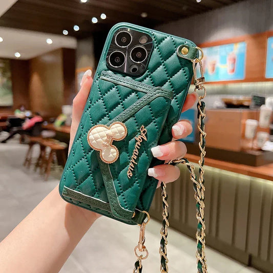 Luxury Leather iPhone Case with Wallet - Vélanoworld