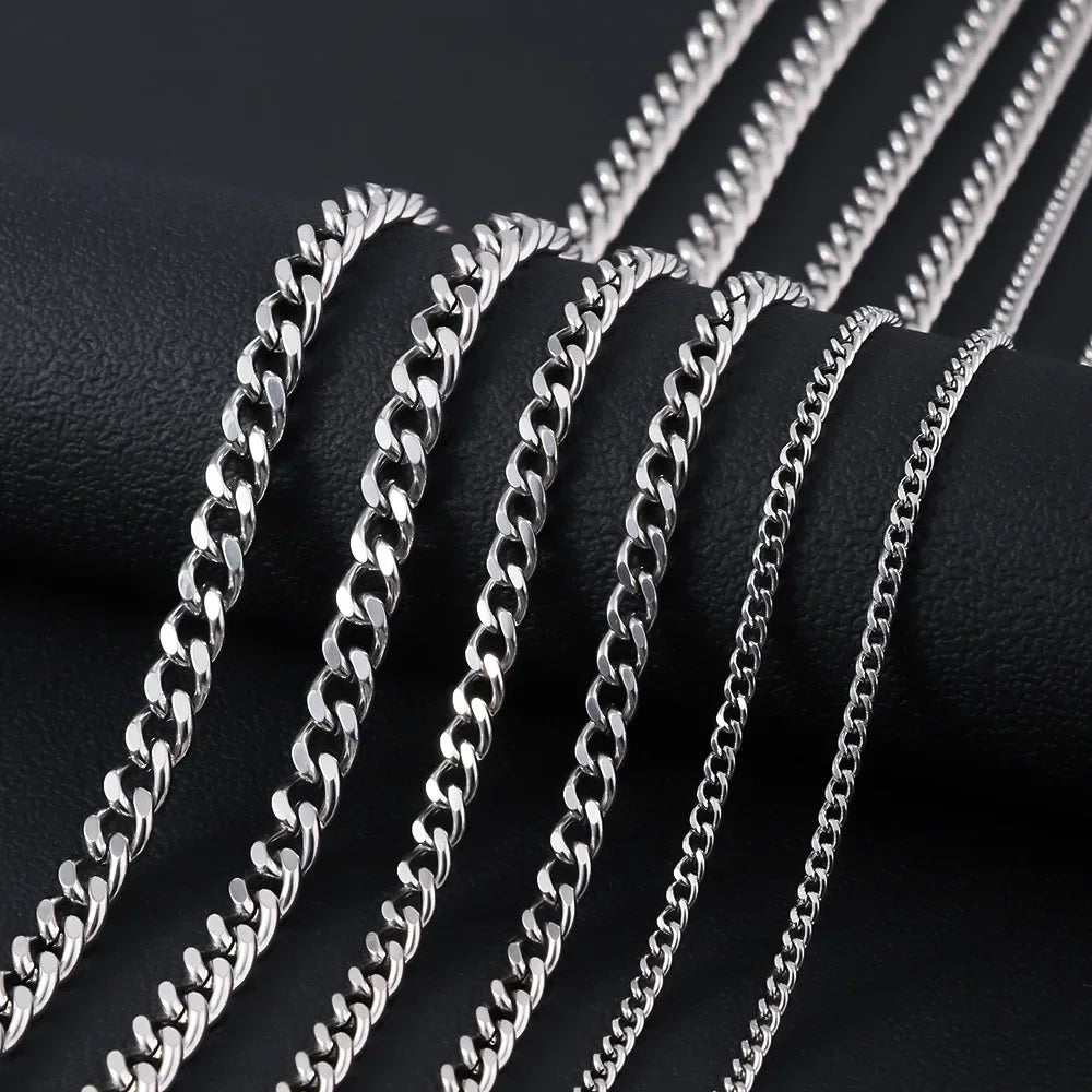 Punk Stainless Steel Curb Cuban Necklaces - Vélanoworld