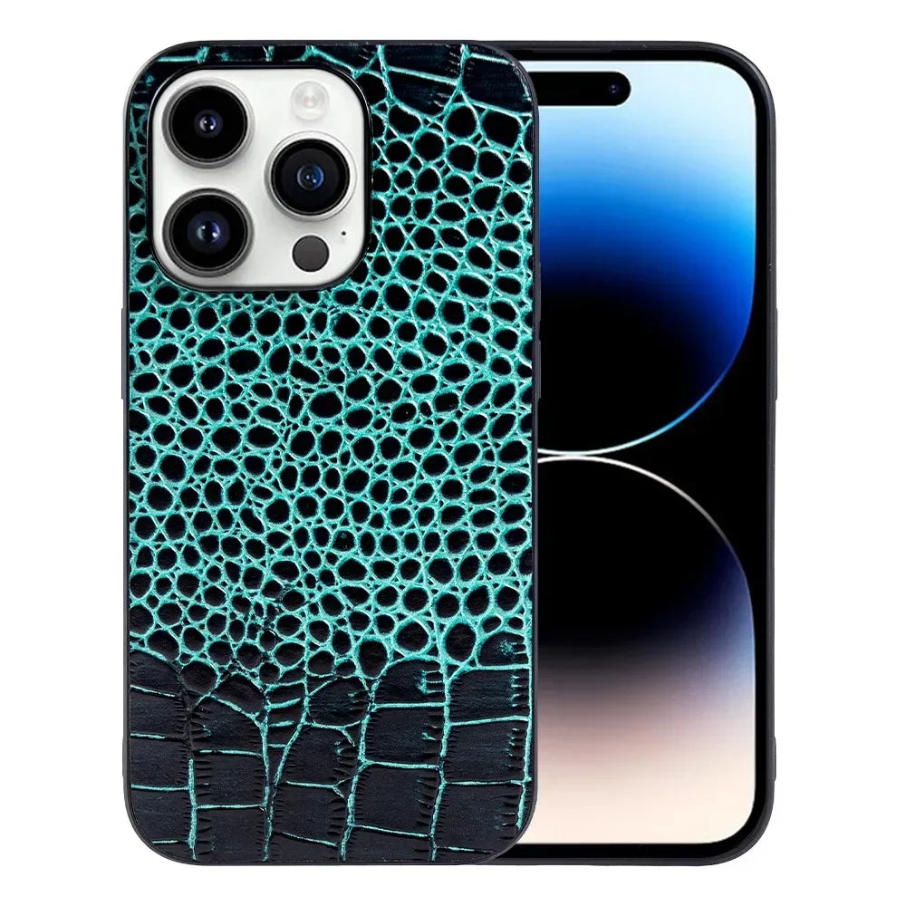 Premium Crocodile Genuine Leather iPhone Case - Vélanoworld