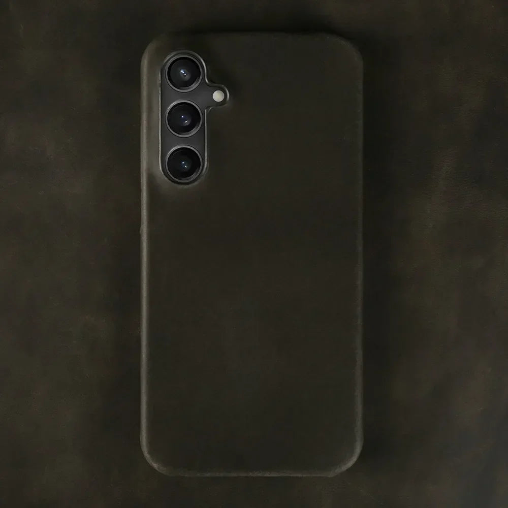 Genuine Leather Case for Samsung Galaxy – Retro Protective Cover - Vélanoworld