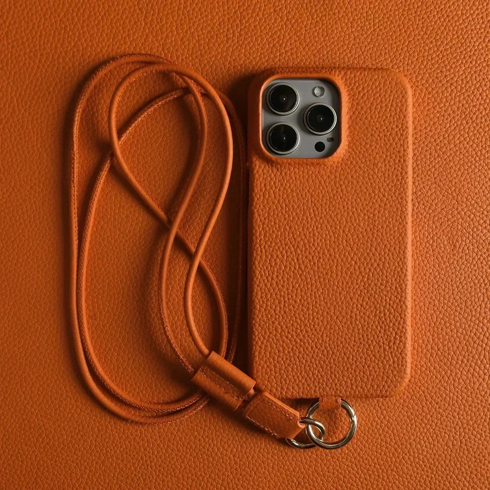 Leather Crossbody iPhone Case - Vélanoworld