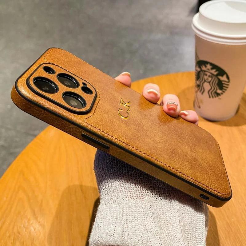Leather Personalised iPhone Case - Vélanoworld
