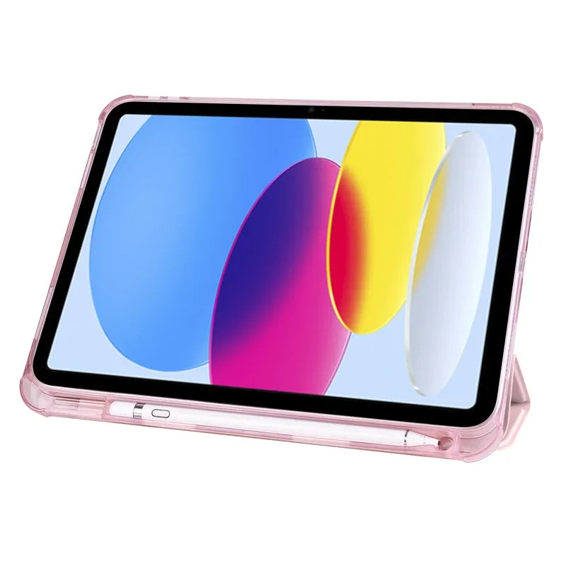 Leather Soft Back Fold Stand iPad Cover with Pen Holder - Vélanoworld