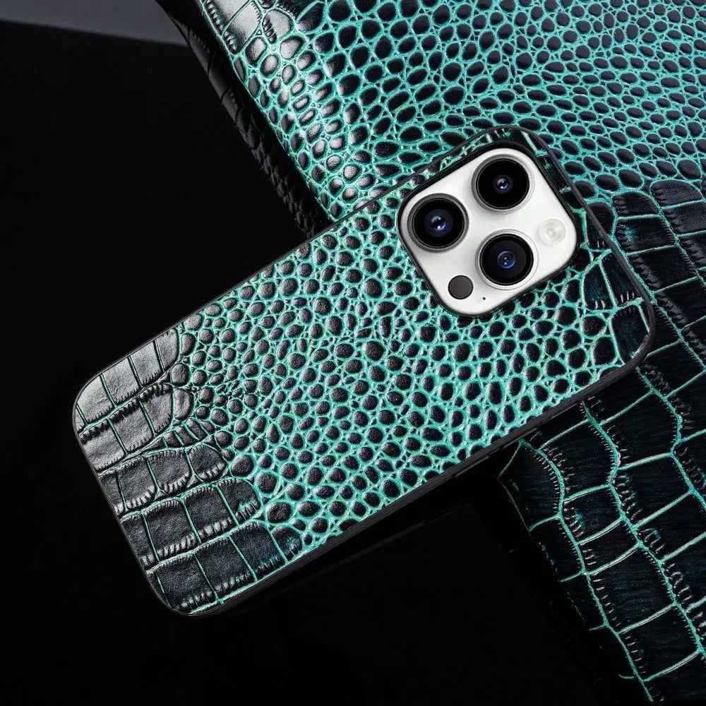 Premium Crocodile Genuine Leather iPhone Case - Vélanoworld