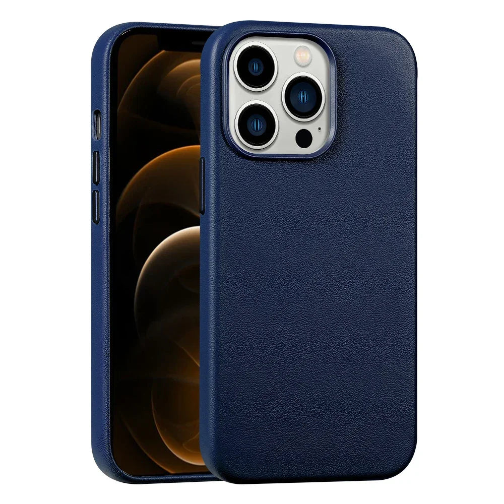 MagSafe Natural Leather iPhone Case - Vélanoworld