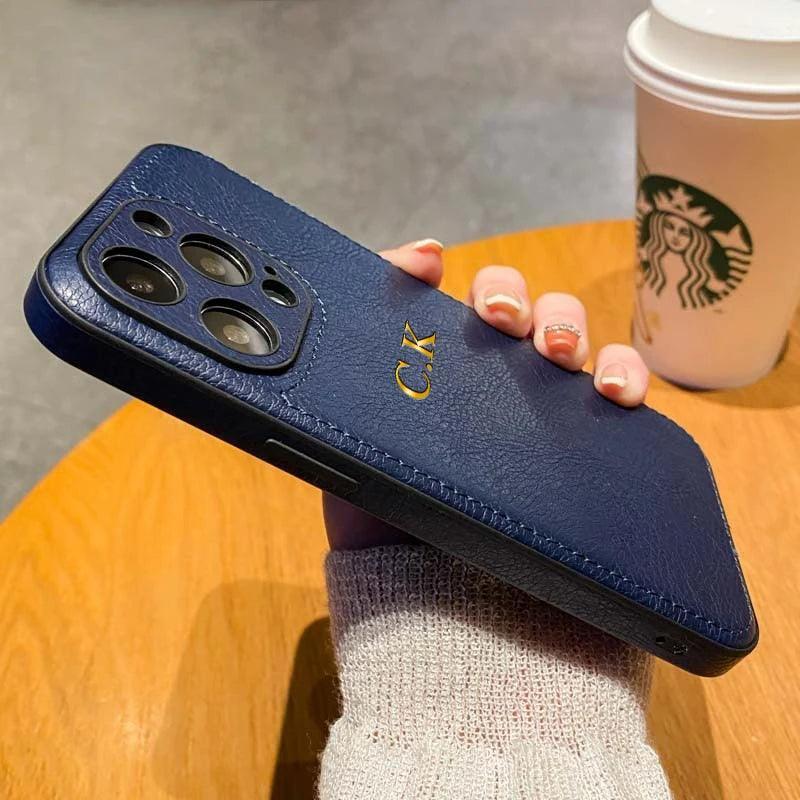 Leather Personalised iPhone Case - Vélanoworld